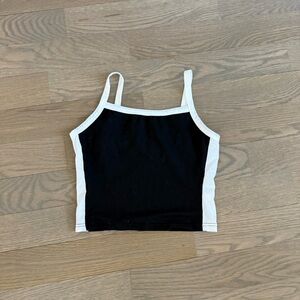 Black & White Cropped Tank Top